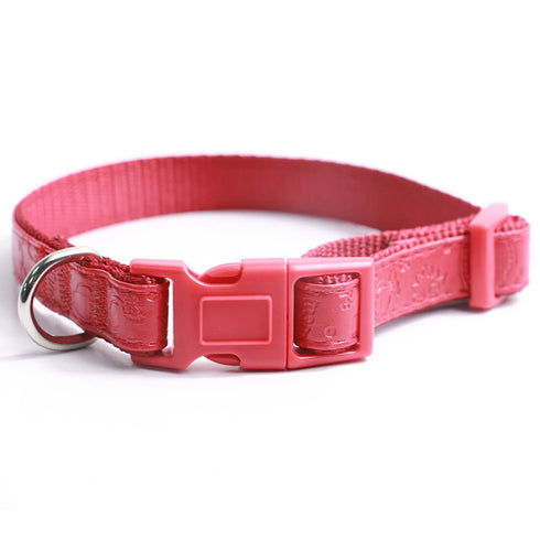 Zgarda roz din piele ecologica pentru caini Hamate 20-31 cm